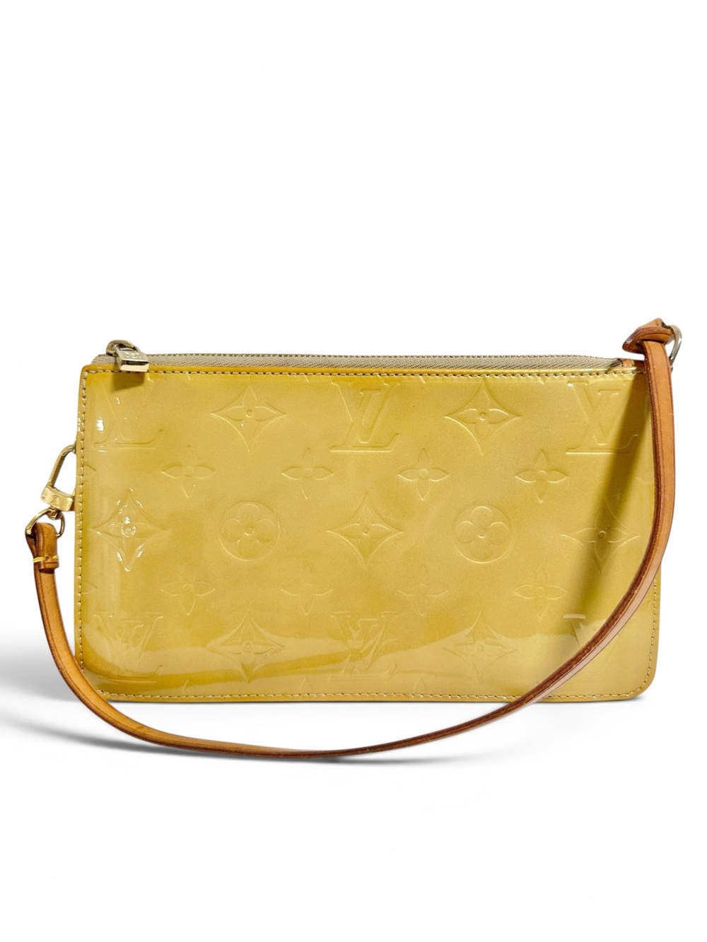 Louis Vuitton Yellow Vernis & Vachetta Leather Lexington Pochette Mini Bag